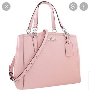 Coach Minetta Blush Pink Leather Satchel with Detachable Shoulder Strap